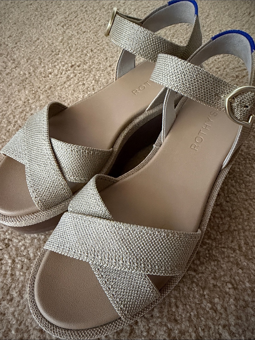 Criss-Cross Platform Ankle Strap Sandal AURORA